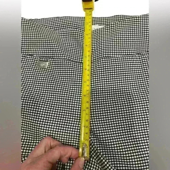 Lisette Black and‎ White Gingham Pull On Stretch Bermuda Short Mid Rise US 6 - Picture 4 of 11